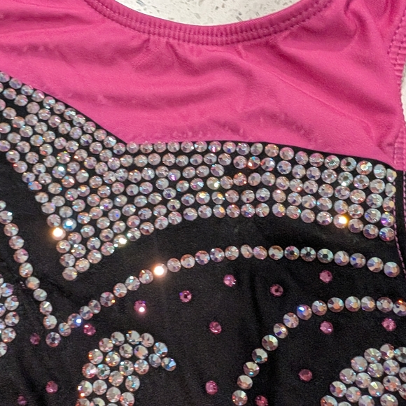 COMPETITION Ozone gymnastics Leotard Warrior Style FULLY BLINGED Double Lined CL - Picture 10 of 11